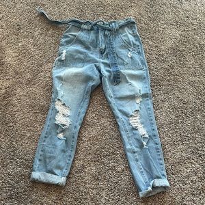 Vervet Paper bag waist jeans